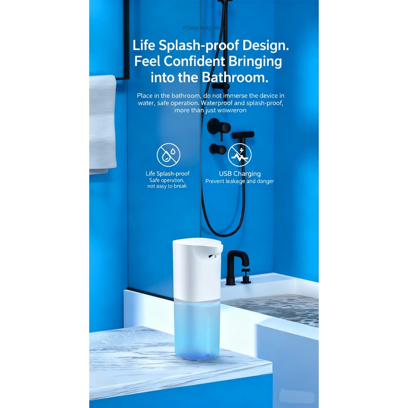 Automatic Soap Dispenser Infrared Sensor Hand Sanitizer USB Rechargeable Foam Hand Sanitizer For Ki 2