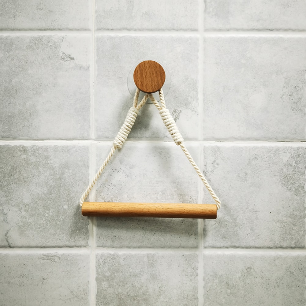 Wall Mounted Toilet Paper Holder Wooden Rolling Tissue Holder For Bathroom WC Washroom Accessories 4
