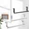 Stainless Steel Towel Rack Over Door Towel Bar Hanging Holder For Bathroom Kitchen And Cabinet Shel 0