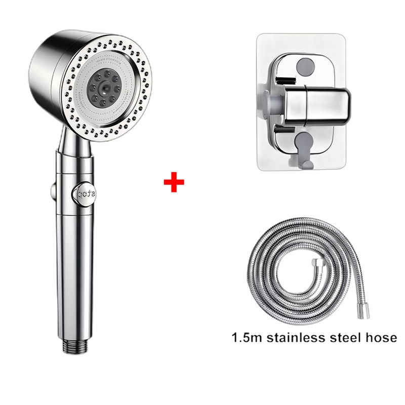 Spray Water Saving Shower Head ABS Handheld Spa Showerhead Large Flow Portable Bathroom Filter Nozz 8