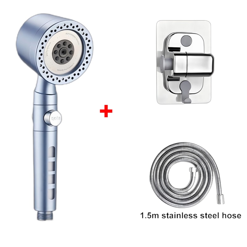 Spray Water Saving Shower Head ABS Handheld Spa Showerhead Large Flow Portable Bathroom Filter Nozz 9