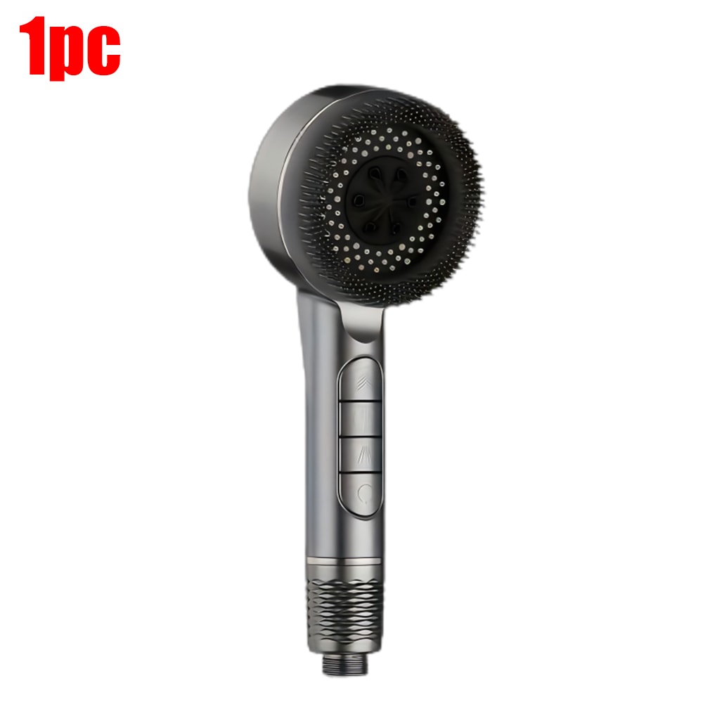 Selfcleaning Shower Head With Silicone Brush High Pressure ABS Showerhead With OneKey Stop Water Ma 5