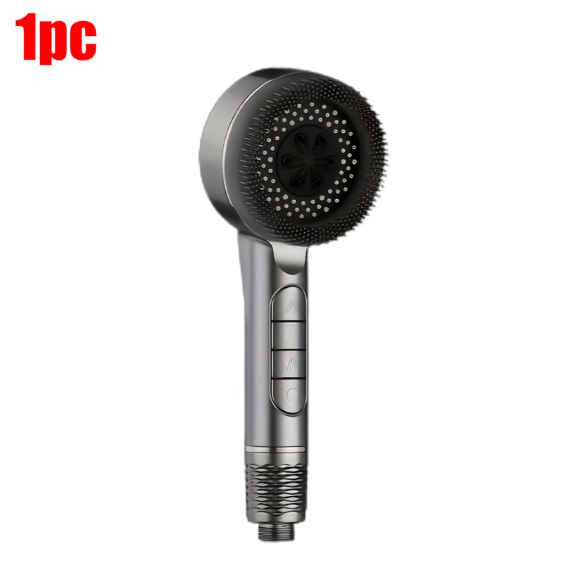 Selfcleaning Shower Head With Silicone Brush High Pressure ABS Showerhead With OneKey Stop Water Ma 5