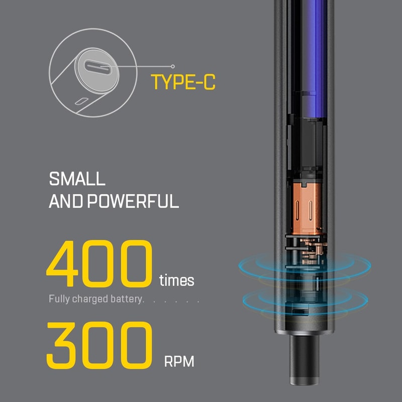 Electric Screwdriver Precision Set Power Tool Kit Rechargeable Wireless Cordless Magnetic Bits For 1