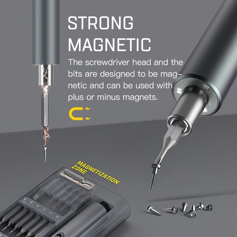 Electric Screwdriver Precision Set Power Tool Kit Rechargeable Wireless Cordless Magnetic Bits For 3