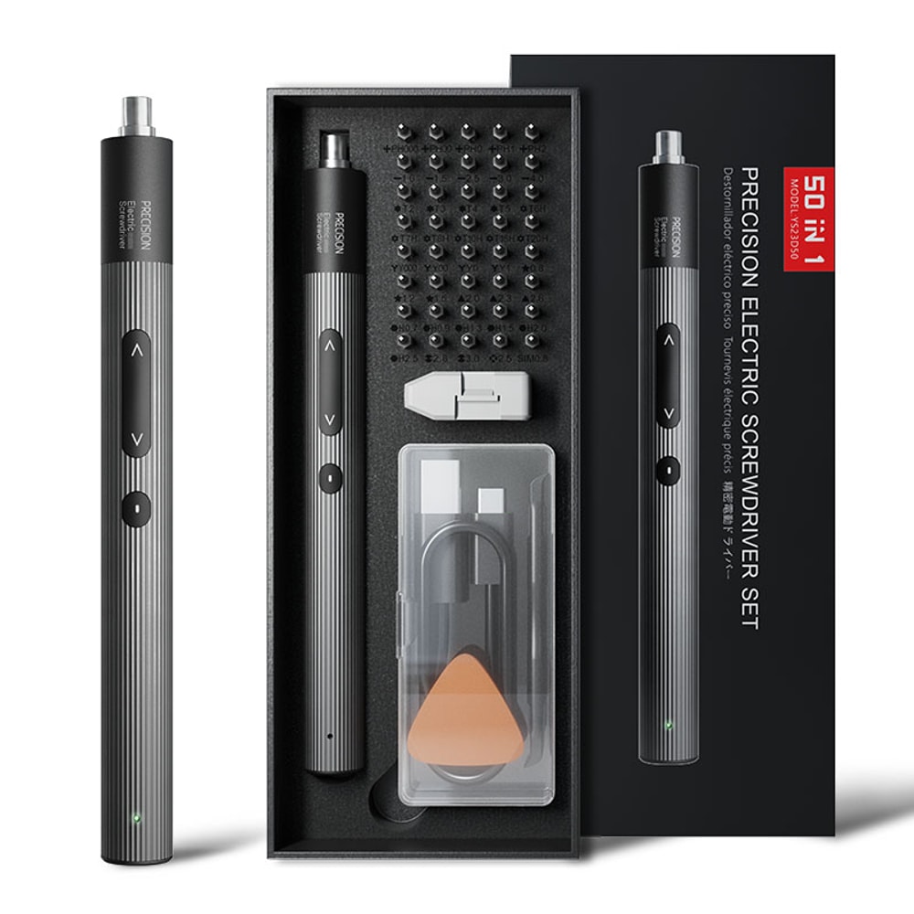 Precision Electric Screwdriver Set, Speed Torque Adjustable, Magnetic Phillips Torx Bits for iPhone, Laptop, Watch, PC