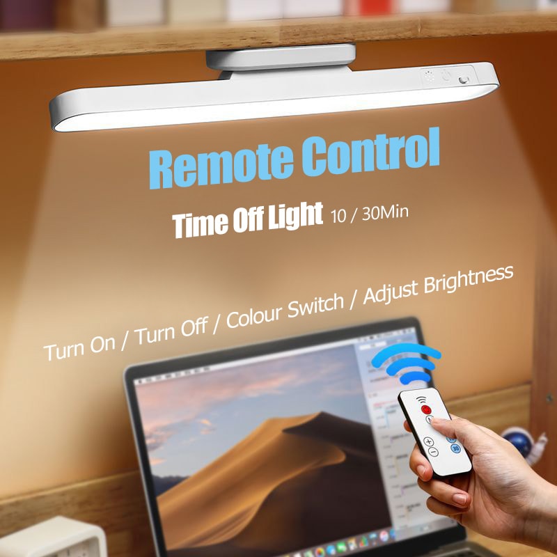 Remote LED Desk Lamp, Magnetic Hanging Night Light, USB Rechargeable Table Lamp, Reading Light For Cabinet, Closet