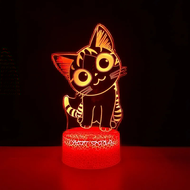 Cute Cat Night Light LED Cat Lamp For Kids USB Acrylic Novelty Table Nightlight Bedroom Room Decor 1