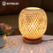 Bohemian Hand-woven Bamboo Table Lamps, Vintage Vine Rattan Decorative Lights for Study, Teahouse, Bedside