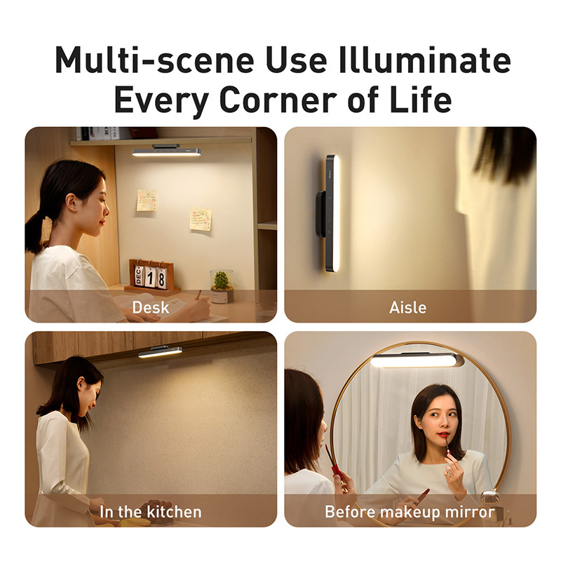 Desk Light Magnetic Hanging Table Lamp Rechargeable LED Stepless Dimming Eye Protection For Reading 5