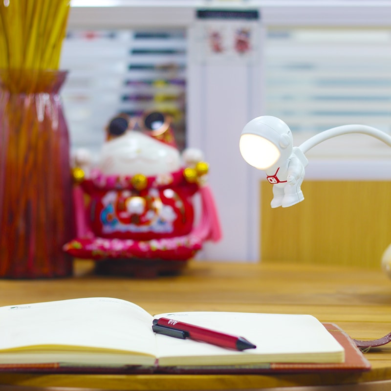Astronaut USB Night Light Voice Control LED Lamp Mini LED USB Plug Eyes Protection Sound Sensor Bed