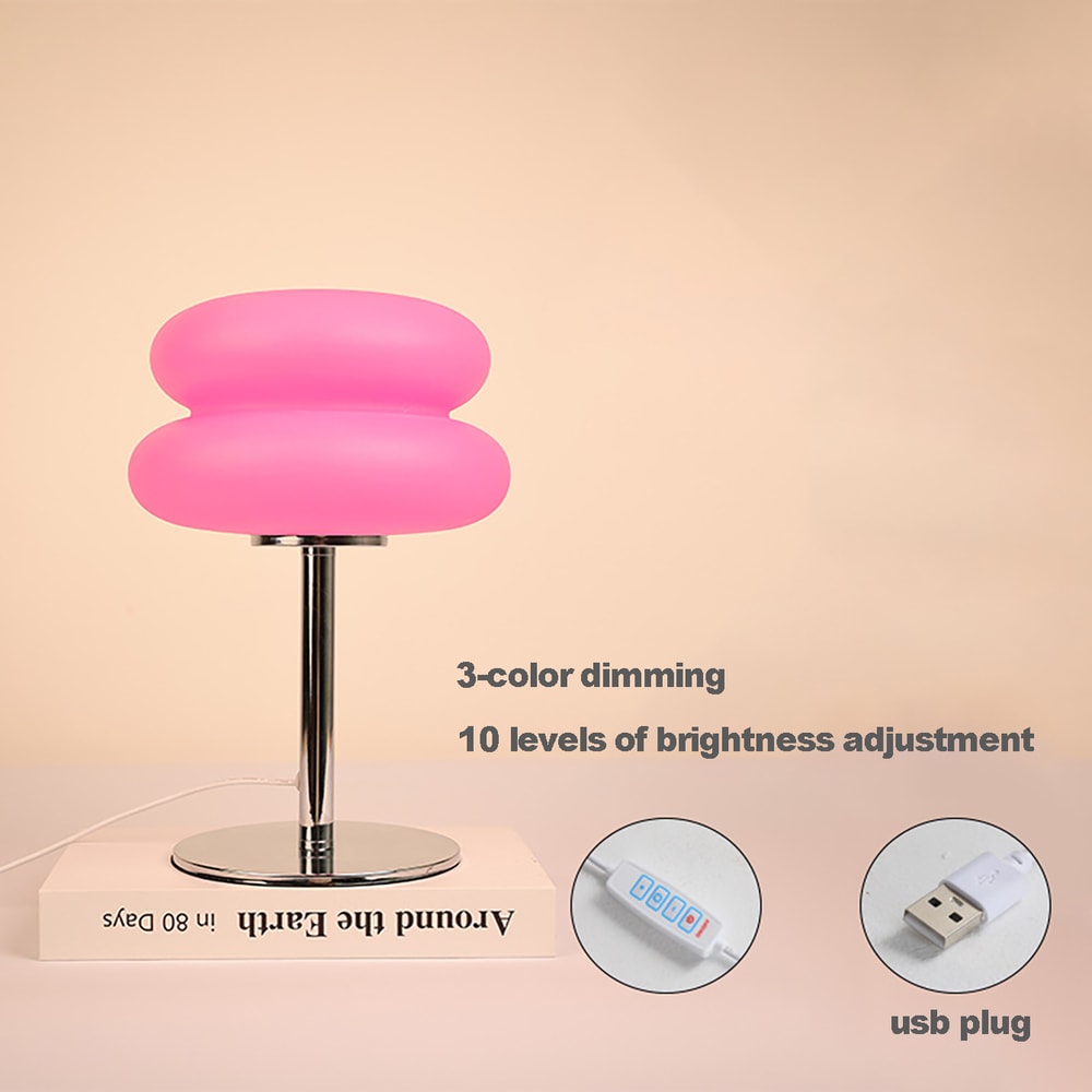 Table Lamp for Bedroom, USB Plug LED Mushroom Lamp, Living Room Ambient Lighting