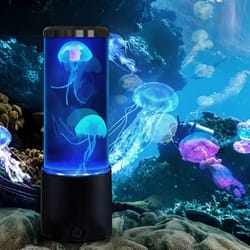 jellyfish lava lamp, led aquarium ocean night lights, 7 colors mood light, bedroom desktop decoration gift