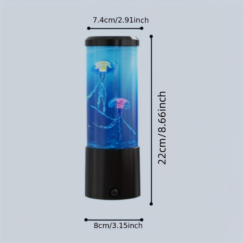 Jellyfish Lava Lamp, LED Aquarium Ocean Night Lights, 7 Colors Mood Light, Bedroom Desktop Decoration Gift
