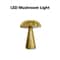 Retro Mushroom LED Table Lamp, Rechargeable Touch Sensor Bedside Lamp, Reading Light for Bedroom, Restaurant and Bar
