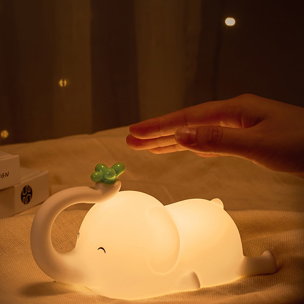 Cute Silicone Night Lights, Sheep Cartoon Bedroom Lamp, Rechargeable Dimming Sleep Night Light, Childrens Room Decor