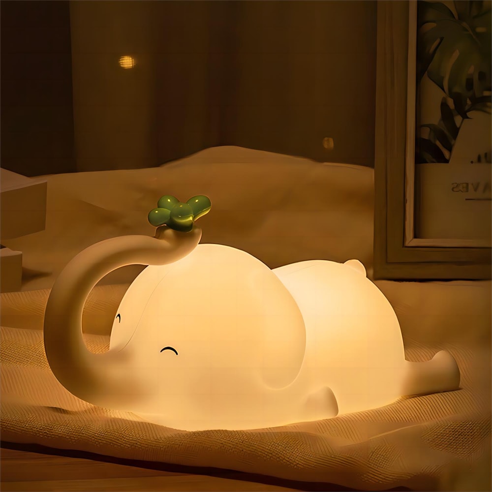 Cute Silicone Night Lights, Sheep Cartoon Bedroom Lamp, Rechargeable Dimming Sleep Night Light, Childrens Room Decor
