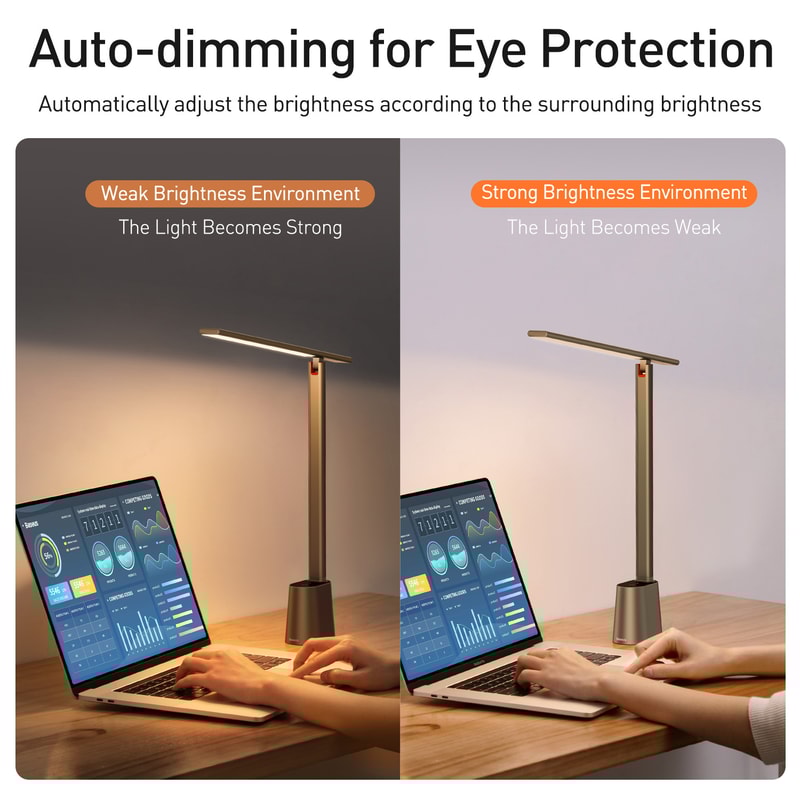 LED Desk Lamp With Eye Protection Smart Adaptive Brightness Foldable Table Lamp For Study Office Be 4