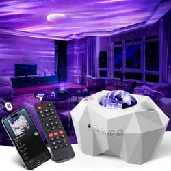 aurora projector galaxy star projector, northern light moon lamp for bedroom decor, bluetooth music nightlight