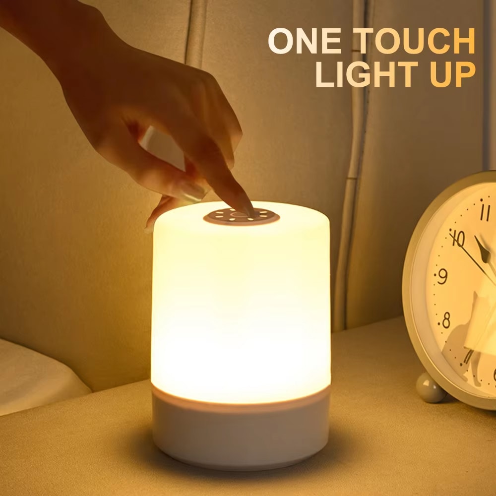 Touch Night Lamp, Dimming Bedroom Bedside Lamp, USB Charging Night Light, Ambient Light, Soft Light Table Lamp for Kids