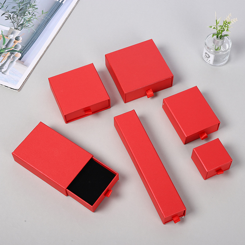 Jewelry Organizer Box, Black Ring Necklace Earring Display, Bracelet Storage Boxes, Packing and Packaging Set