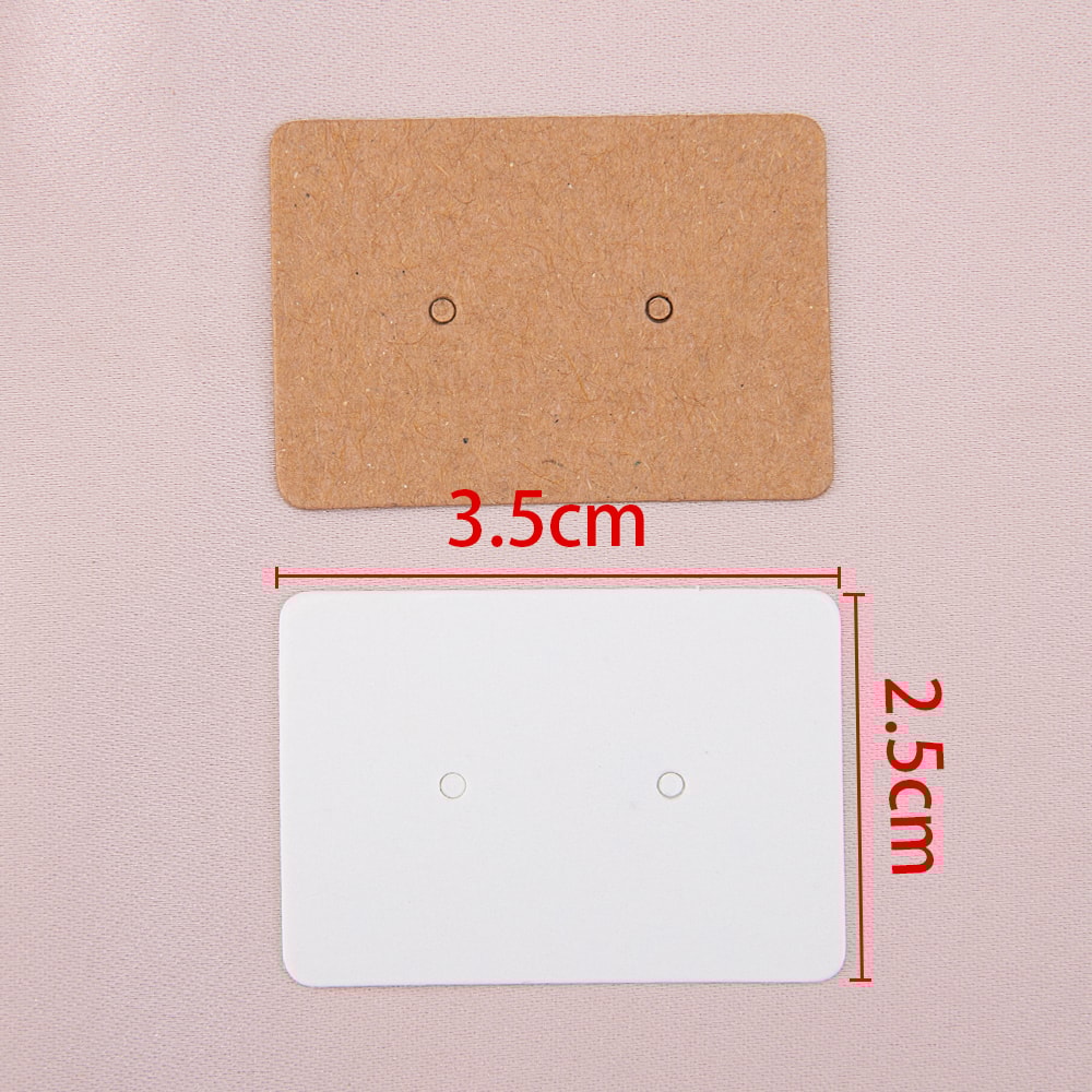 Earring Display Cards for Women, Kraft Paper Jewelry Packaging, Handmade Earring Studs Price Tags