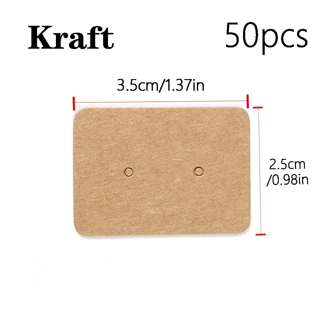 Earring Display Cards for Women, Kraft Paper Jewelry Packaging, Handmade Earring Studs Price Tags