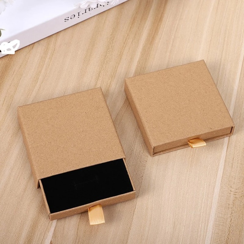 Creative Drawer Jewelry Packaging Box, Necklace, Rings, Earrings, Bracelet Storage Organizer Display Stand, Solid Color