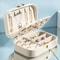 Portable Jewelry Box Travel Jewelry Case Organizer Leather Storage Zipper Display Box With Button C 1