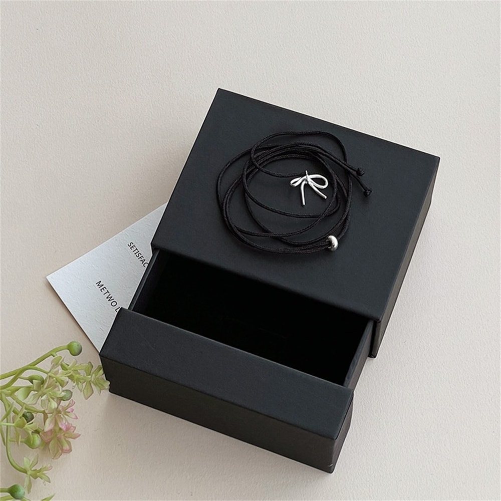 Creative Drawer Jewelry Packaging Box, Necklace Ring Storage Organizer, Earring Bracelet Display Stand Solid Color Paper