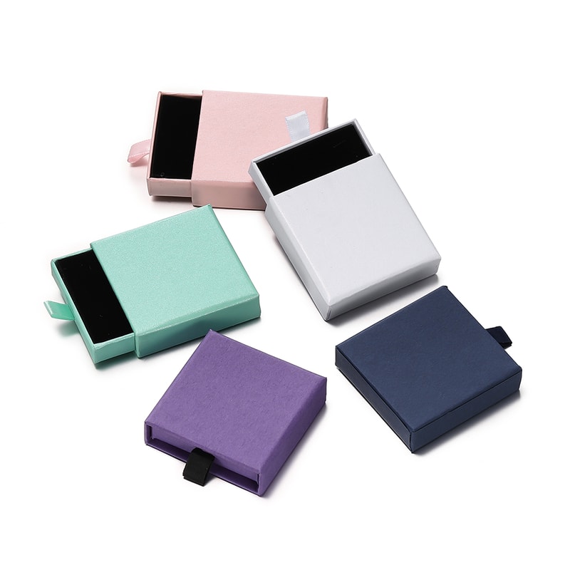 Creative Drawer Jewelry Packaging Box, Necklace, Ring, Earring, Bracelet Storage Organizer Display Stand, Solid Color