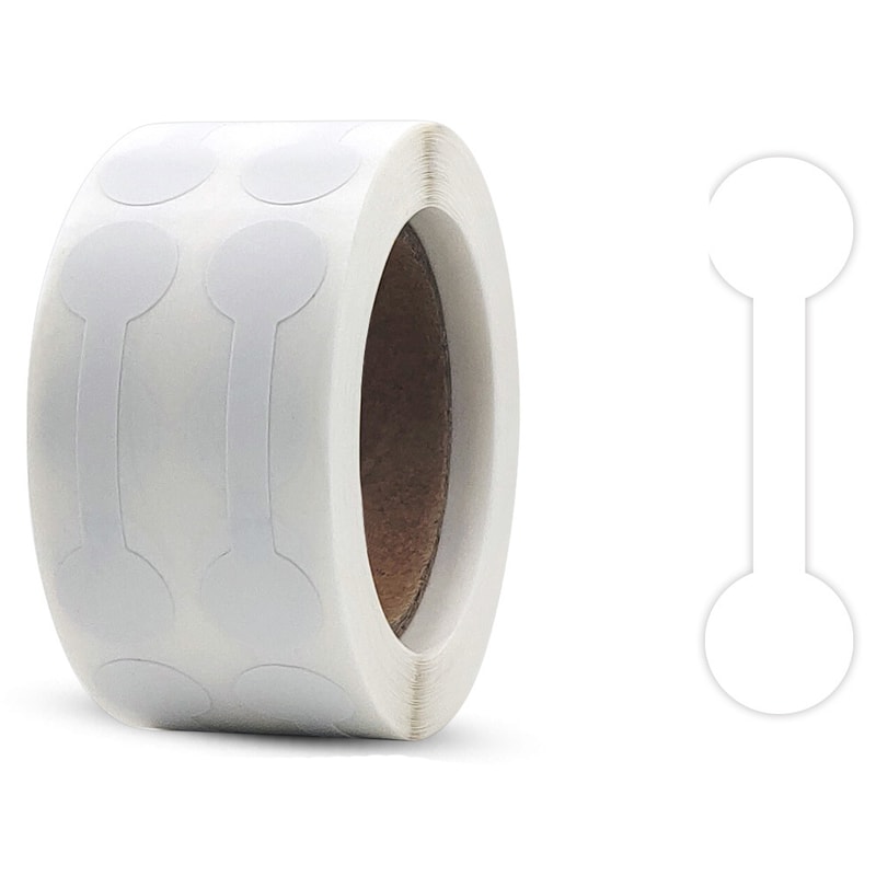 Roll Blank Paper Price Tags, Portable Self Adhesive Stickers for Jewelry Hangtags, Necklace Ring Display Packaging