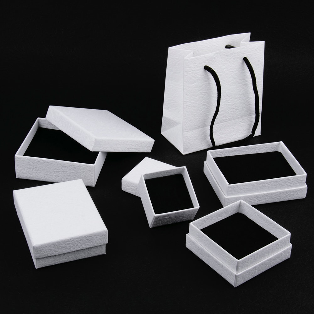 Frosted White Jewelry Packing Carton Box, Handbag Fashion Holder, Jewelry Organizer Storage Gift Box