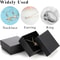 Black Kraft Jewelry Gift Box, Cardboard Ring Necklace Earring Organizer, Packaging Case with Sponge Inside