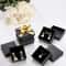Black Kraft Jewelry Gift Box, Cardboard Ring Necklace Earring Organizer, Packaging Case with Sponge Inside
