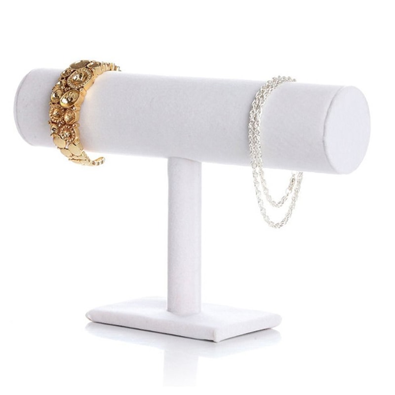 Velvet Bracelet Chain Watch Display Rack Jewelry Organizer, Hard Jewelry Display Stand Holder