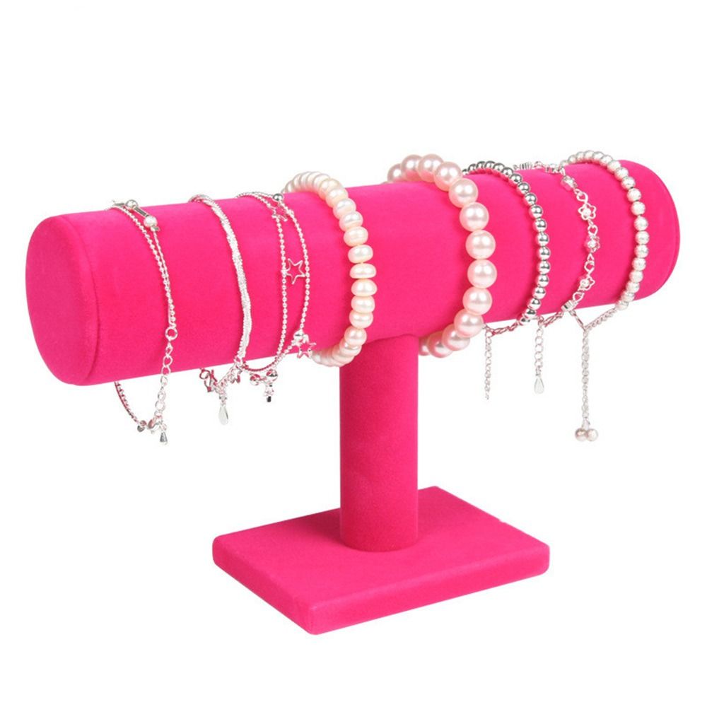Velvet Bracelet Chain Watch Display Rack Jewelry Organizer, Hard Jewelry Display Stand Holder