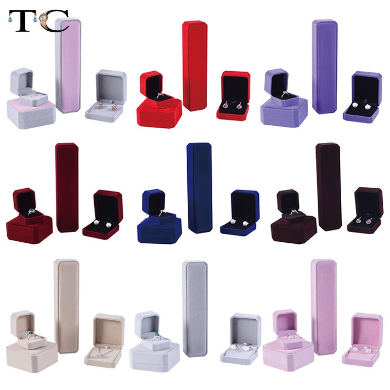 Ring Box Necklace Packaging Organizer Jewelry Packaging Bulk Gift Box Earring Holder Necklace Organ