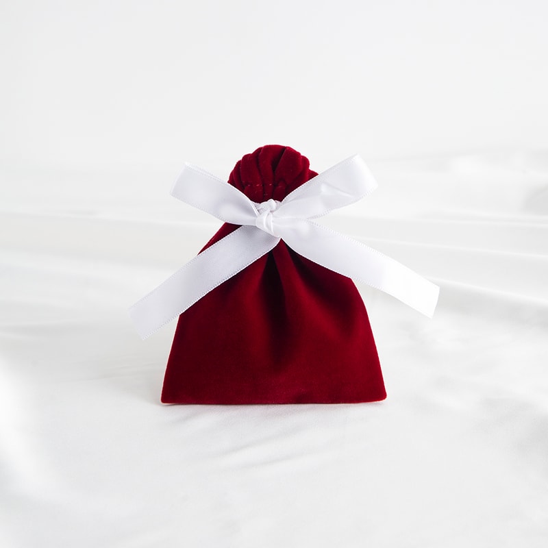 Beige Velvet Bag Jewelry Pouch, Suede Wedding Favors, Gift Packaging for Earrings, Bracelets, Candy