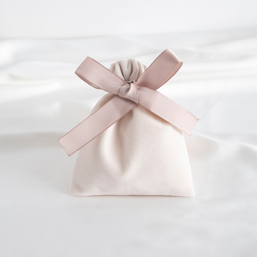 Beige Velvet Bag Jewelry Pouch, Suede Wedding Favors, Gift Packaging for Earrings, Bracelets, Candy