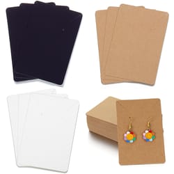 blank jewelry display card, necklace earrings ear studs packaging card, kraft paper card for jewelry packaging