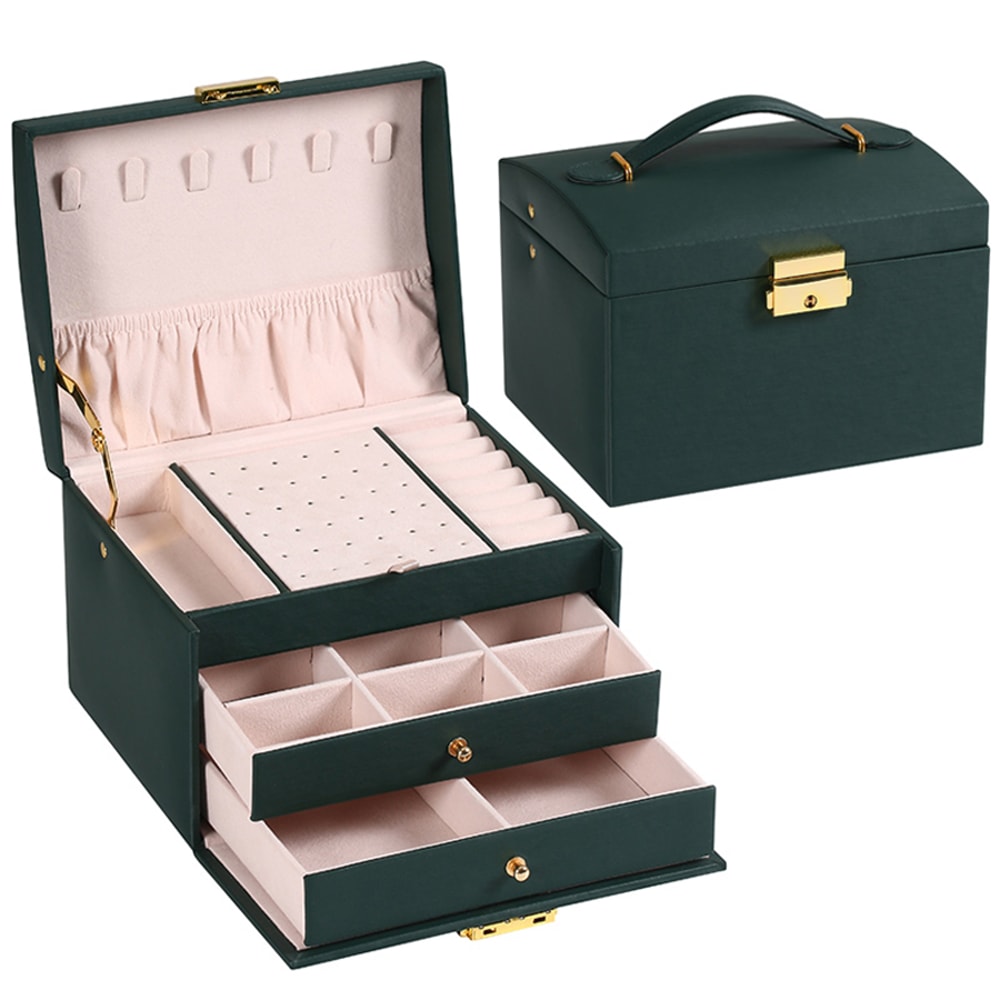 Lock Arch Three-Layer Jewelry Box, Jewelry Storage Box for All Jewelry Types