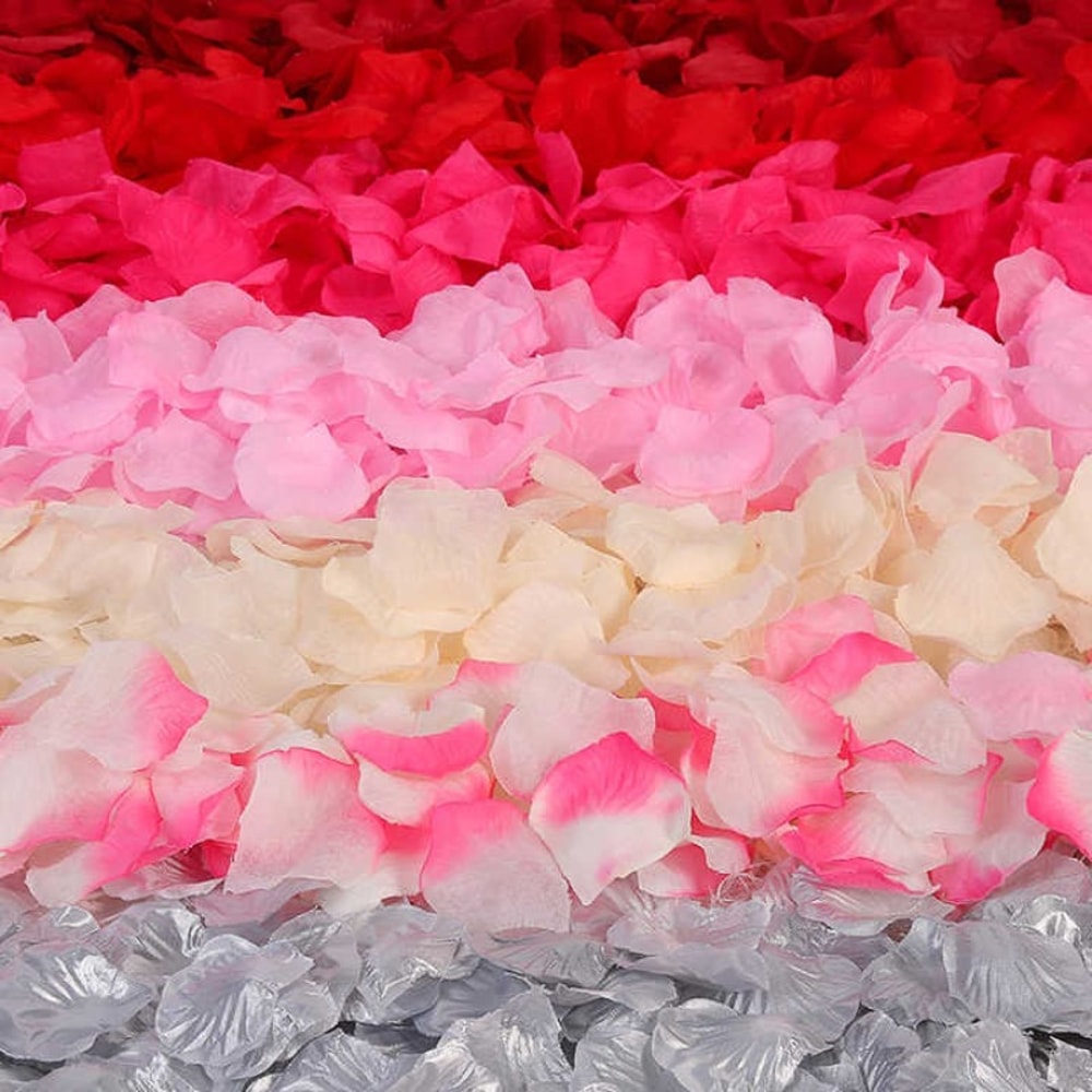 Artificial Fake Rose Petals Colorful Simulation Silk Rose Petal Valentines Day Wedding Party Romant 1