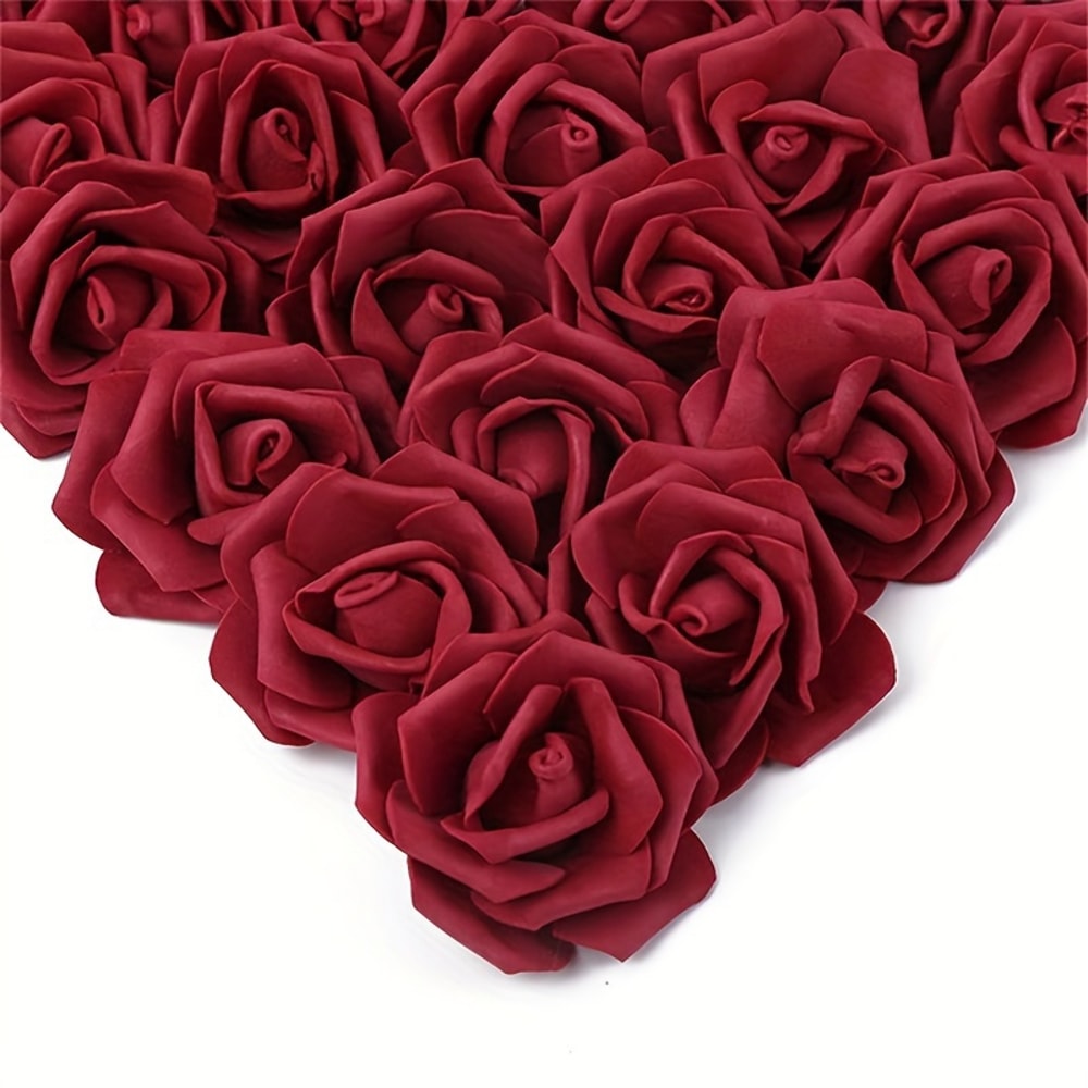 Artificial Foam Rose Flowers, PE Fake Flower for Home, Wedding, Party, Halloween, Thanksgiving, Christmas Decoration
