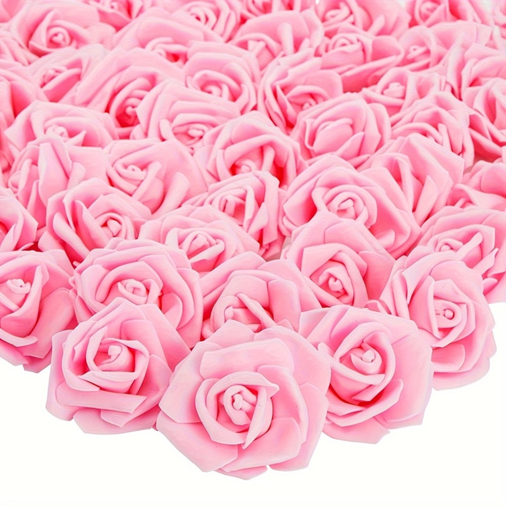 Artificial Foam Rose Flowers, PE Fake Flower for Home, Wedding, Party, Halloween, Thanksgiving, Christmas Decoration