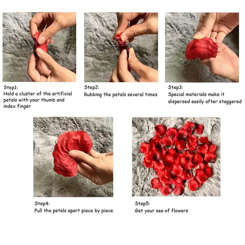 Colorful Artificial Fake Rose Petals Red White Gold Rose For Wedding Party Valentine Decor Romantic 4