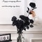 Artificial Black Roses Fake Flowers, Long Stem for Halloween, Wedding Party, Tabletop Home Decor