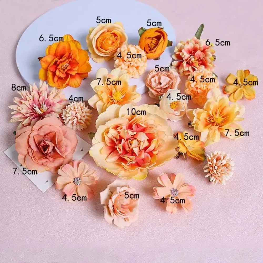 Artificial Flowers, Silk Rose Fake Flowers, Wedding Decoration, DIY Craft Garland, Bouquet Accessory for Home Room