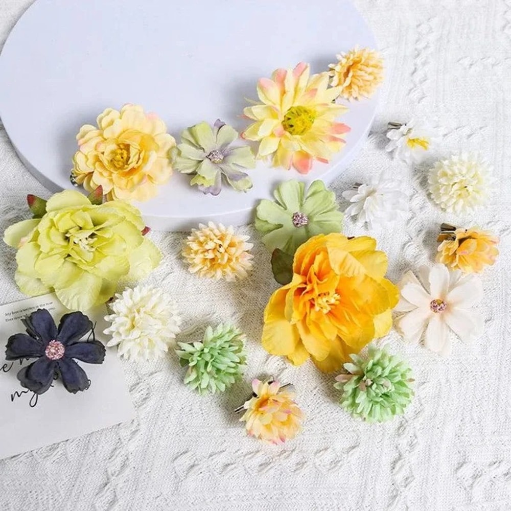 Artificial Flowers, Silk Rose Fake Flowers, Wedding Decoration, DIY Craft Garland, Bouquet Accessory for Home Room