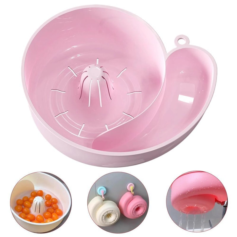 Automatic Vegetable and Fruit Washer Spinner Bowls, Multipurpose Rinse Drain Basket for Kitchen Sink, Easy Cleaning